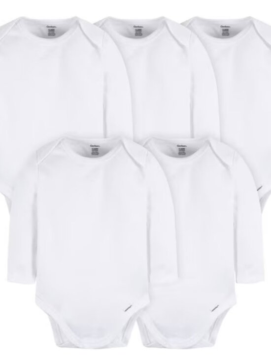 Gerber Other - GERBER 5-Pack Baby White Premium Long Sleeve Onesies⁠® Bodysuits 3-6M, NWT